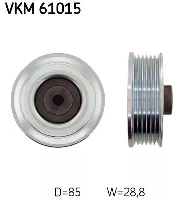 SKF Deflection/Guide Pulley, V-ribbed belt (VKM61015)