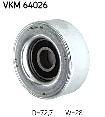 SKF Deflection/Guide Pulley, V-ribbed belt (VKM64026)