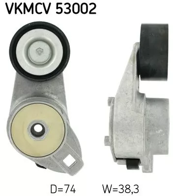 SKF Belt Tensioner, V-ribbed belt (VKMCV 53002)