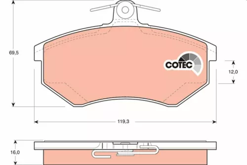 TRW Brake Pad Set, disc brake (GDB1048)