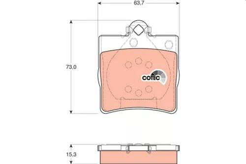 TRW Brake Pad Set, disc brake (GDB1335)