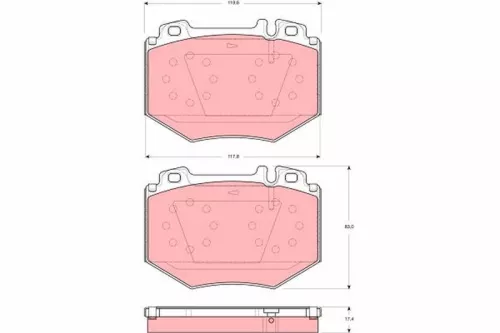 TRW Brake Pad Set, disc brake (GDB1575)