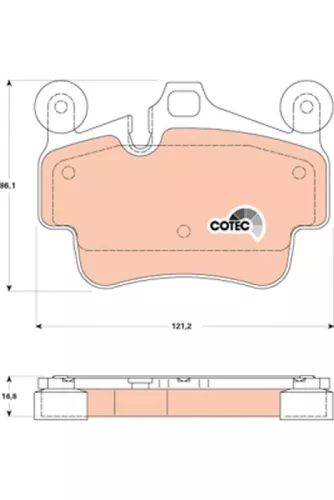 TRW Brake Pad Set, disc brake (GDB1836)