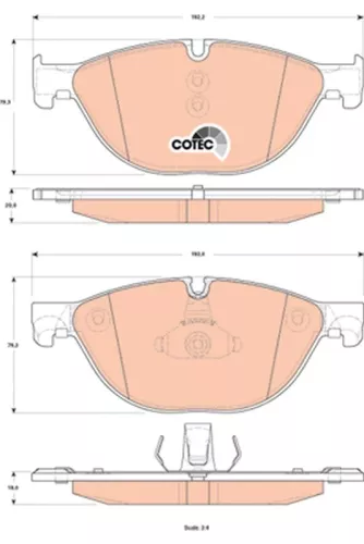 TRW Brake Pad Set, disc brake (GDB1838)