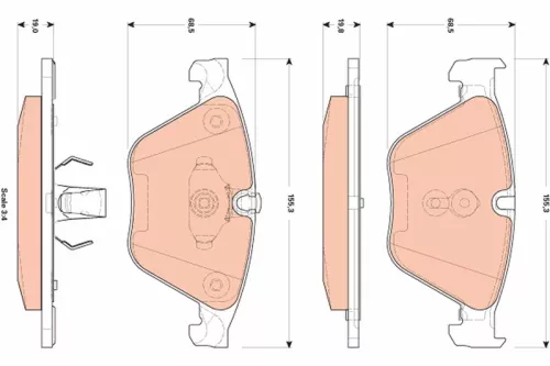 TRW Brake Pad Set, disc brake (GDB1854)