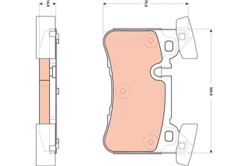 TRW Brake Pad Set, disc brake (GDB1856)