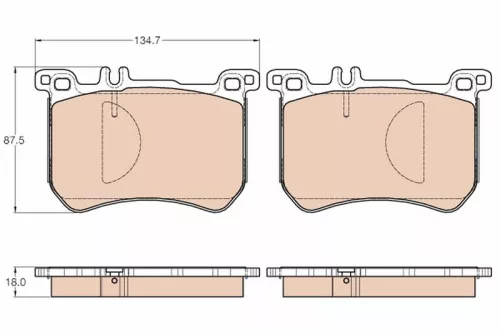 TRW Brake Pad Set, disc brake (GDB2013)