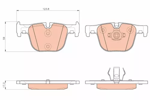 TRW Brake Pad Set, disc brake (GDB1937)