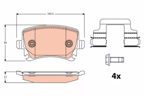 TRW Brake Pad Set, disc brake (GDB2083)