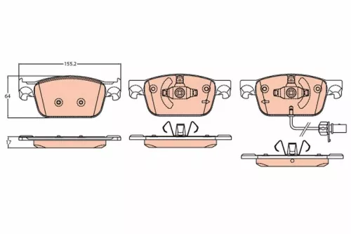 TRW Brake Pad Set, disc brake (GDB2127)