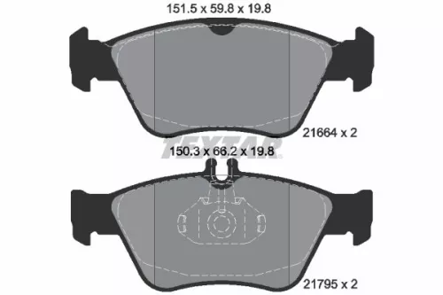 TEXTAR Brake Pad Set, disc brake (2166404)