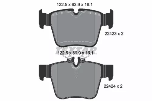 TEXTAR Brake Pad Set, disc brake (2242301)