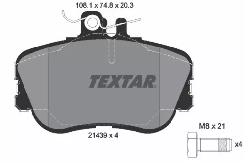 TEXTAR Brake Pad Set, disc brake (2143905)