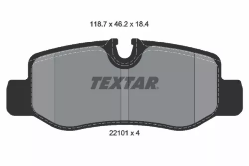 TEXTAR Brake Pad Set, disc brake (2210101)