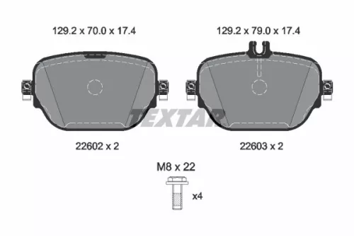 TEXTAR Brake Pad Set, disc brake (2260203)