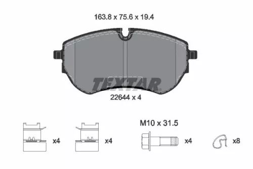 TEXTAR Brake Pad Set, disc brake (2264401)