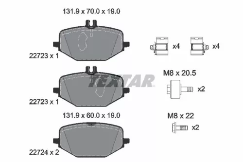 TEXTAR Brake Pad Set, disc brake (2272301)