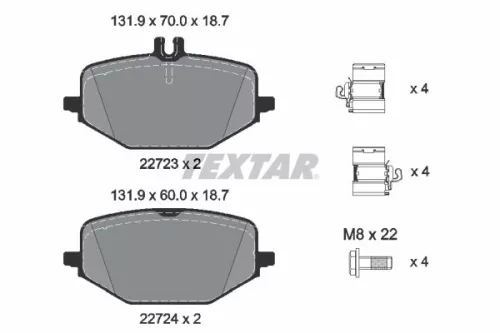 TEXTAR Brake Pad Set, disc brake (2272303)