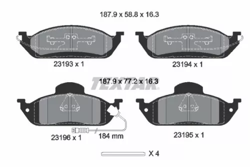 TEXTAR Brake Pad Set, disc brake (2319303)