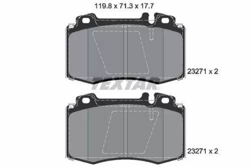 TEXTAR Brake Pad Set, disc brake (2327102)