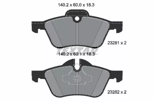 TEXTAR Brake Pad Set, disc brake (2328101)