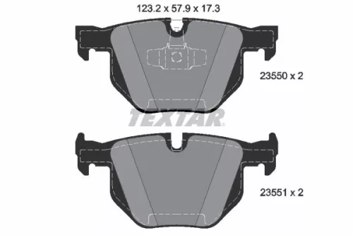 TEXTAR Brake Pad Set, disc brake (2355001)