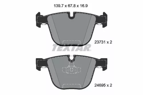 TEXTAR Brake Pad Set, disc brake (2373101)