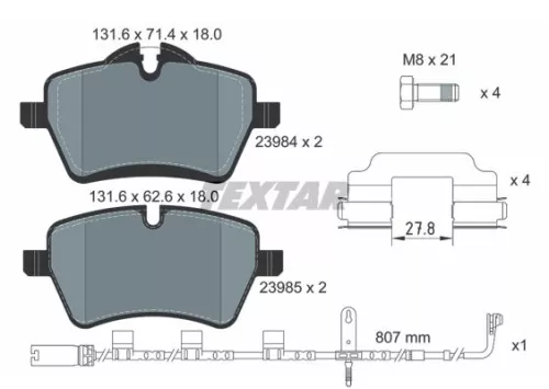 TEXTAR Brake Pad Set, disc brake (2398401)