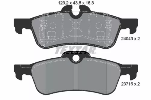 TEXTAR Brake Pad Set, disc brake (2404301)