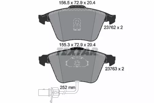 TEXTAR Brake Pad Set, disc brake (2376201)