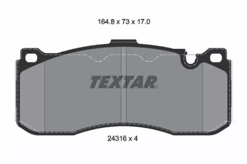 TEXTAR Brake Pad Set, disc brake (2431601)
