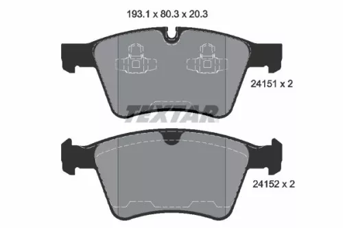 TEXTAR Brake Pad Set, disc brake (2415101)