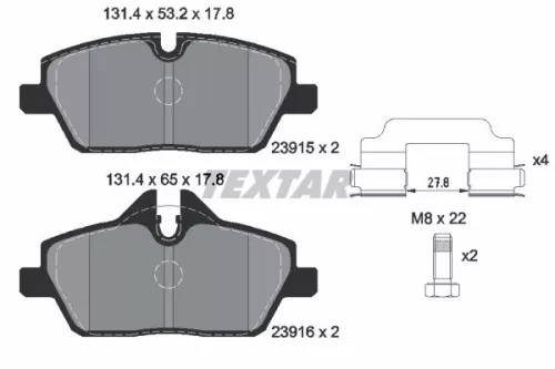TEXTAR Brake Pad Set, disc brake (2391503)