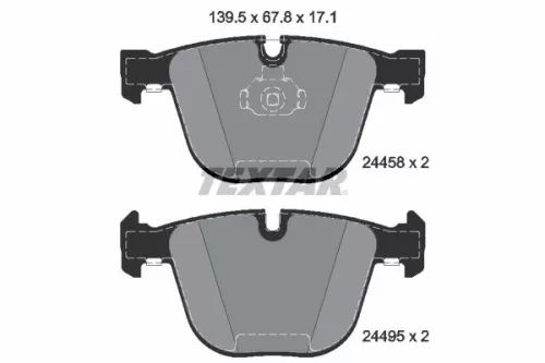 TEXTAR Brake Pad Set, disc brake (2445801)