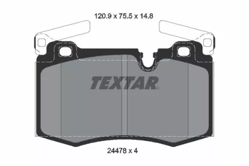 TEXTAR Brake Pad Set, disc brake (2447801)