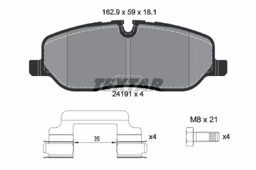 TEXTAR Brake Pad Set, disc brake (2419101)