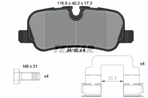 TEXTAR Brake Pad Set, disc brake (2419201)