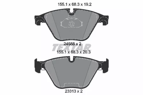 TEXTAR Brake Pad Set, disc brake (2468801)