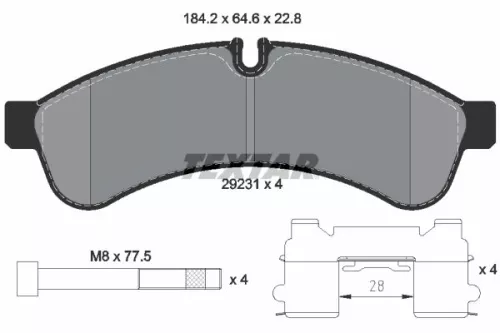 TEXTAR Brake Pad Set, disc brake (2923101)