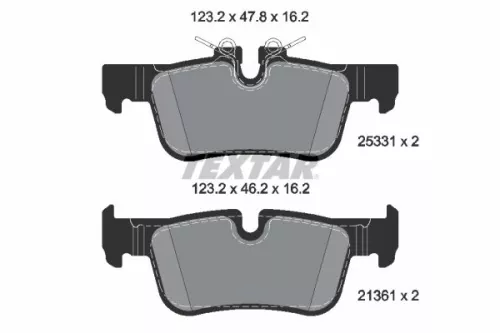 TEXTAR Brake Pad Set, disc brake (2533101)