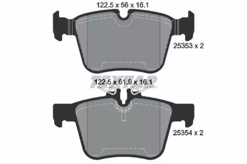 TEXTAR Brake Pad Set, disc brake (2535301)