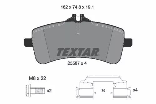 TEXTAR Brake Pad Set, disc brake (2558701)