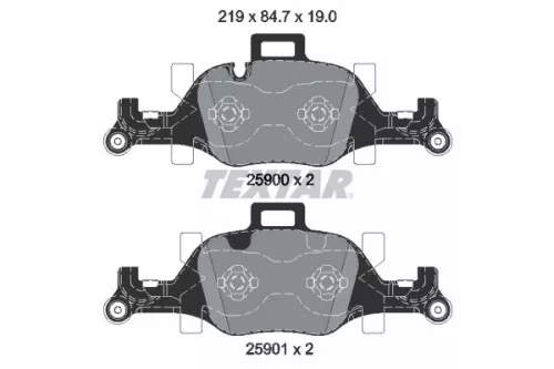 TEXTAR Brake Pad Set, disc brake (2590001)