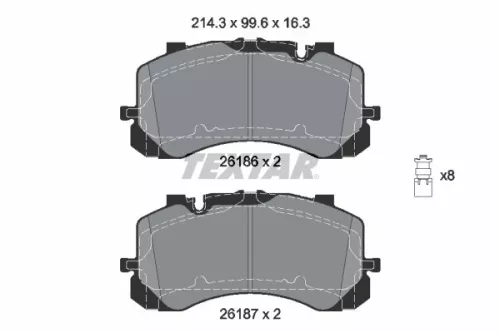TEXTAR Brake Pad Set, disc brake (2618601)
