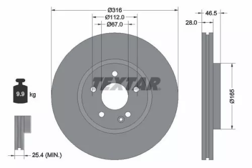 TEXTAR Brake Disc (92073100)