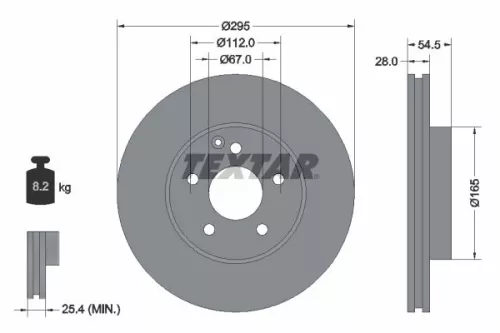 TEXTAR Brake Disc (92115205)