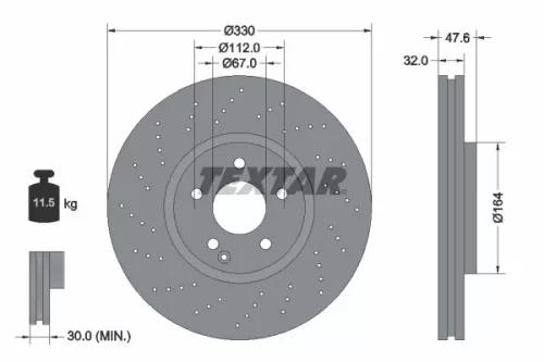 TEXTAR Brake Disc (92124105)