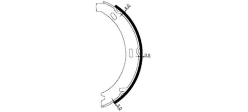Brake Shoe Set, parking brake