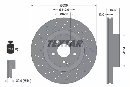 TEXTAR Brake Disc (92120205)