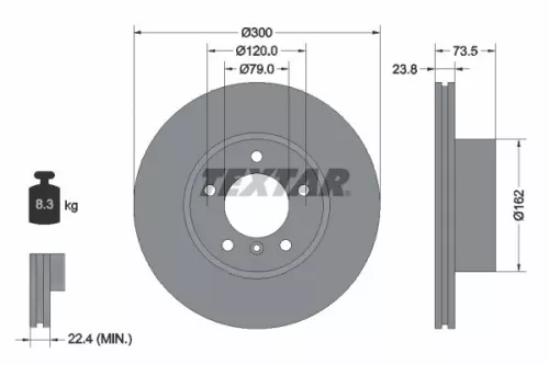 TEXTAR Brake Disc (92137705)